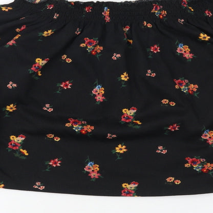Womens UK Size S H&M Black Basic Blouse