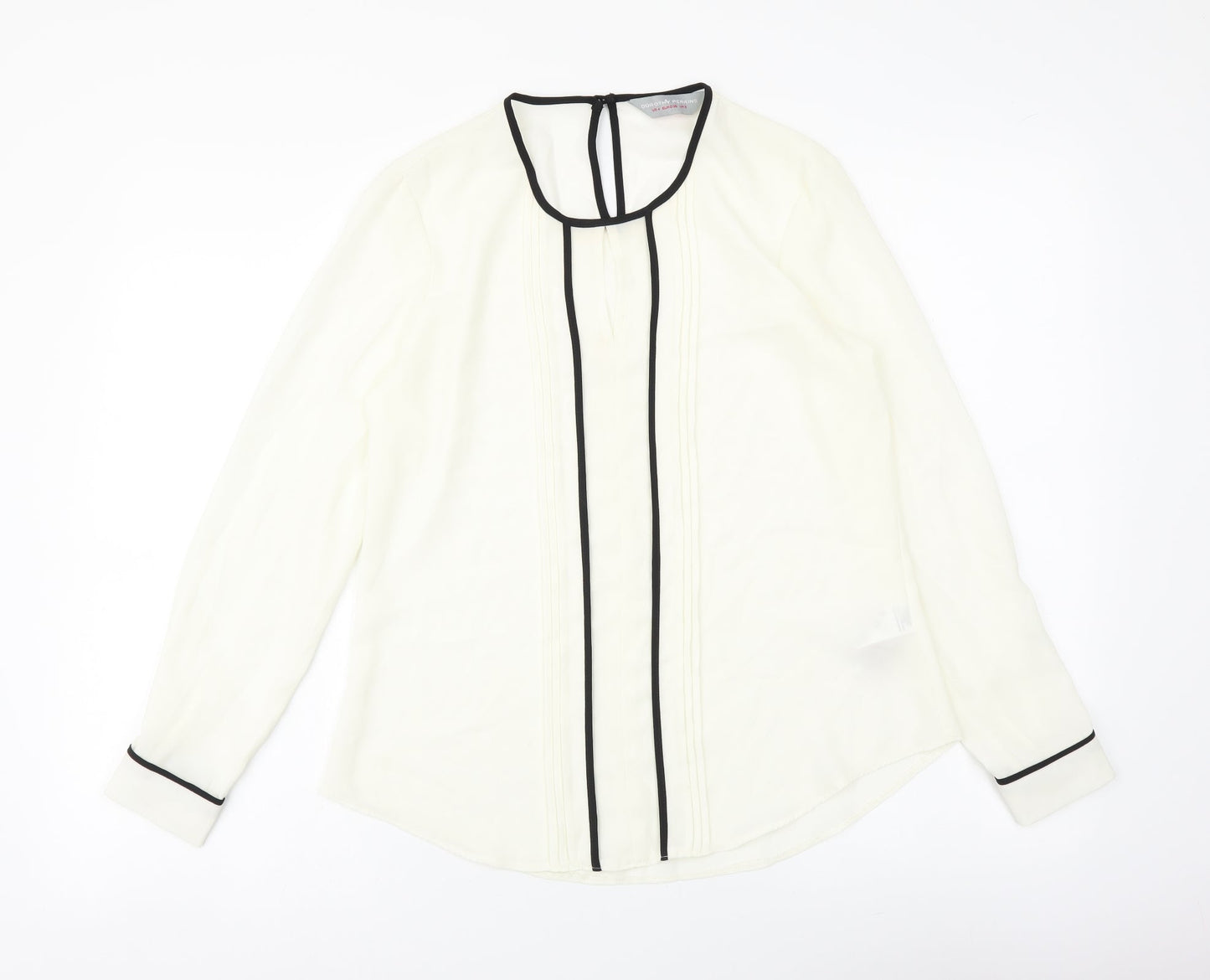 Womens UK Size 8 Dorothy Perkins Ivory Basic Blouse