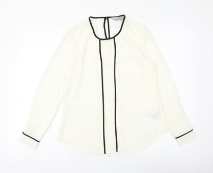 Womens UK Size 8 Dorothy Perkins Ivory Basic Blouse