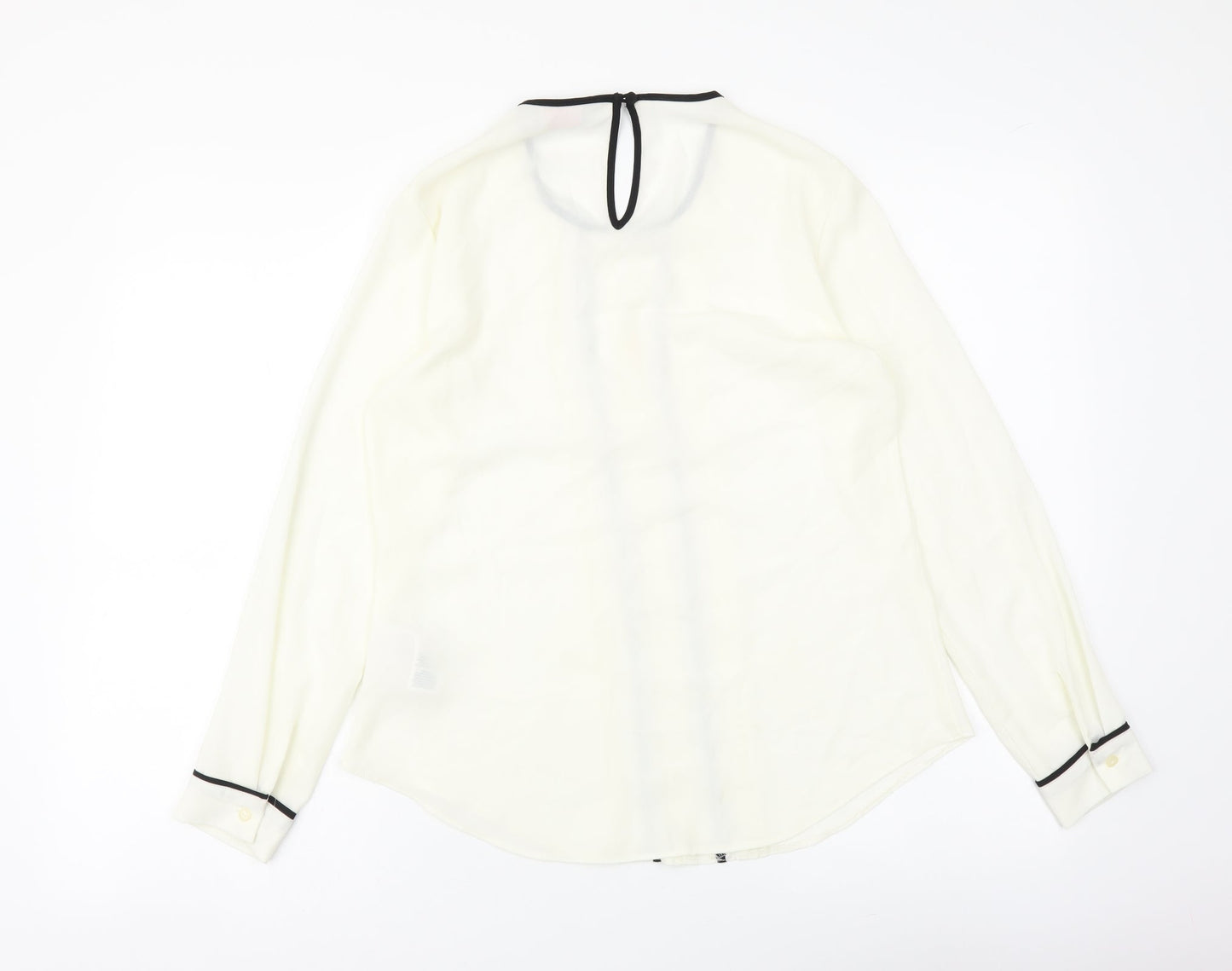 Womens UK Size 8 Dorothy Perkins Ivory Basic Blouse