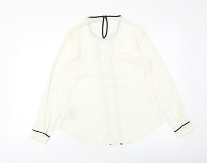 Womens UK Size 8 Dorothy Perkins Ivory Basic Blouse