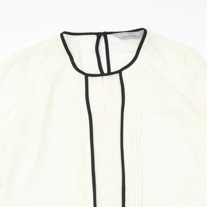 Womens UK Size 8 Dorothy Perkins Ivory Basic Blouse