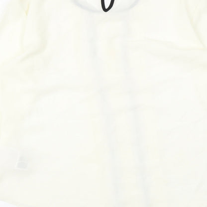 Womens UK Size 8 Dorothy Perkins Ivory Basic Blouse