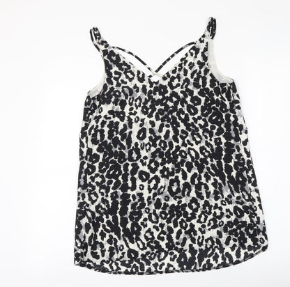 Womens UK Size 8 Dorothy Perkins Black Camisole Tank