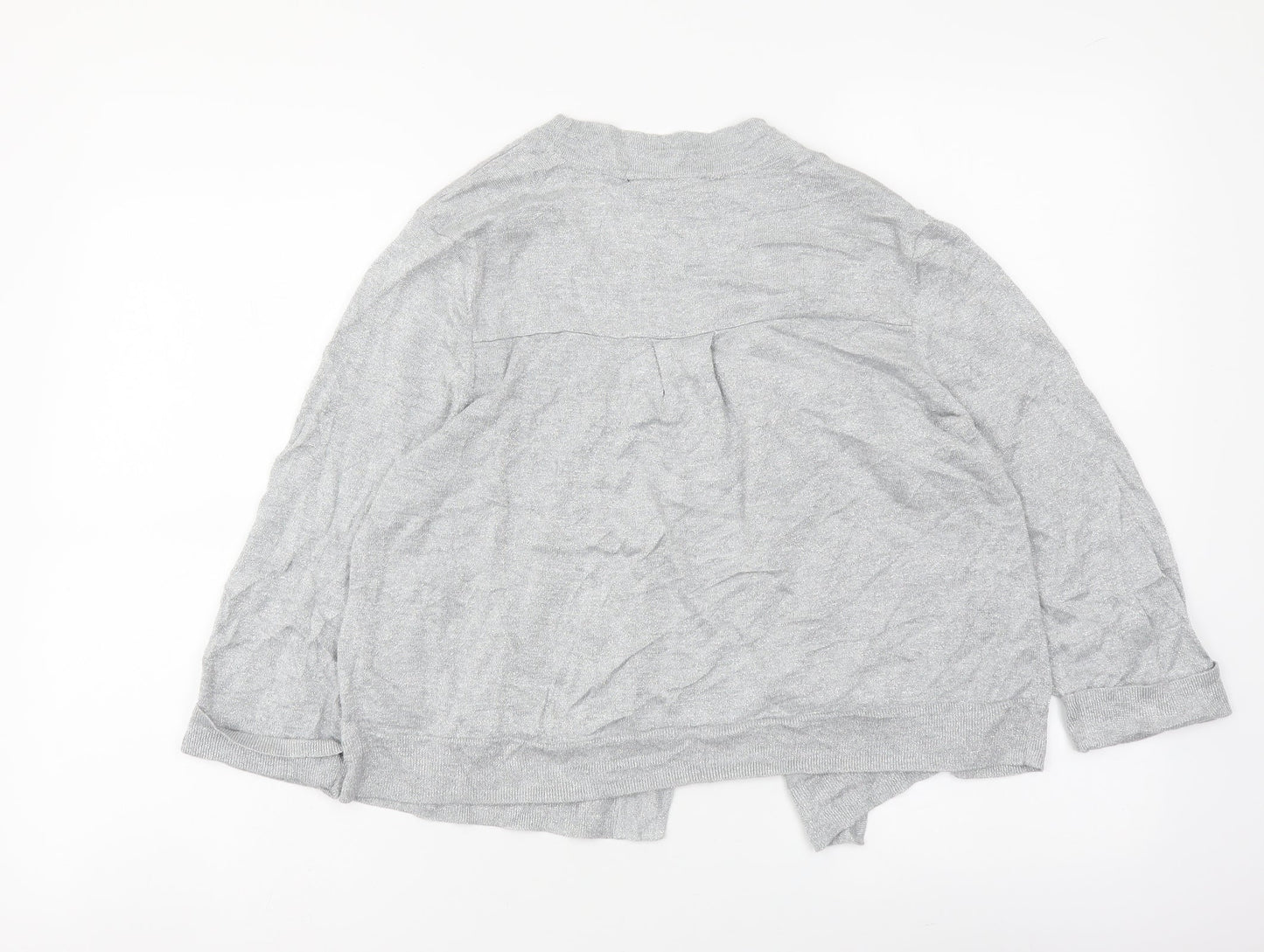Womens UK Size L Wallis Silver Cardigan Jumper