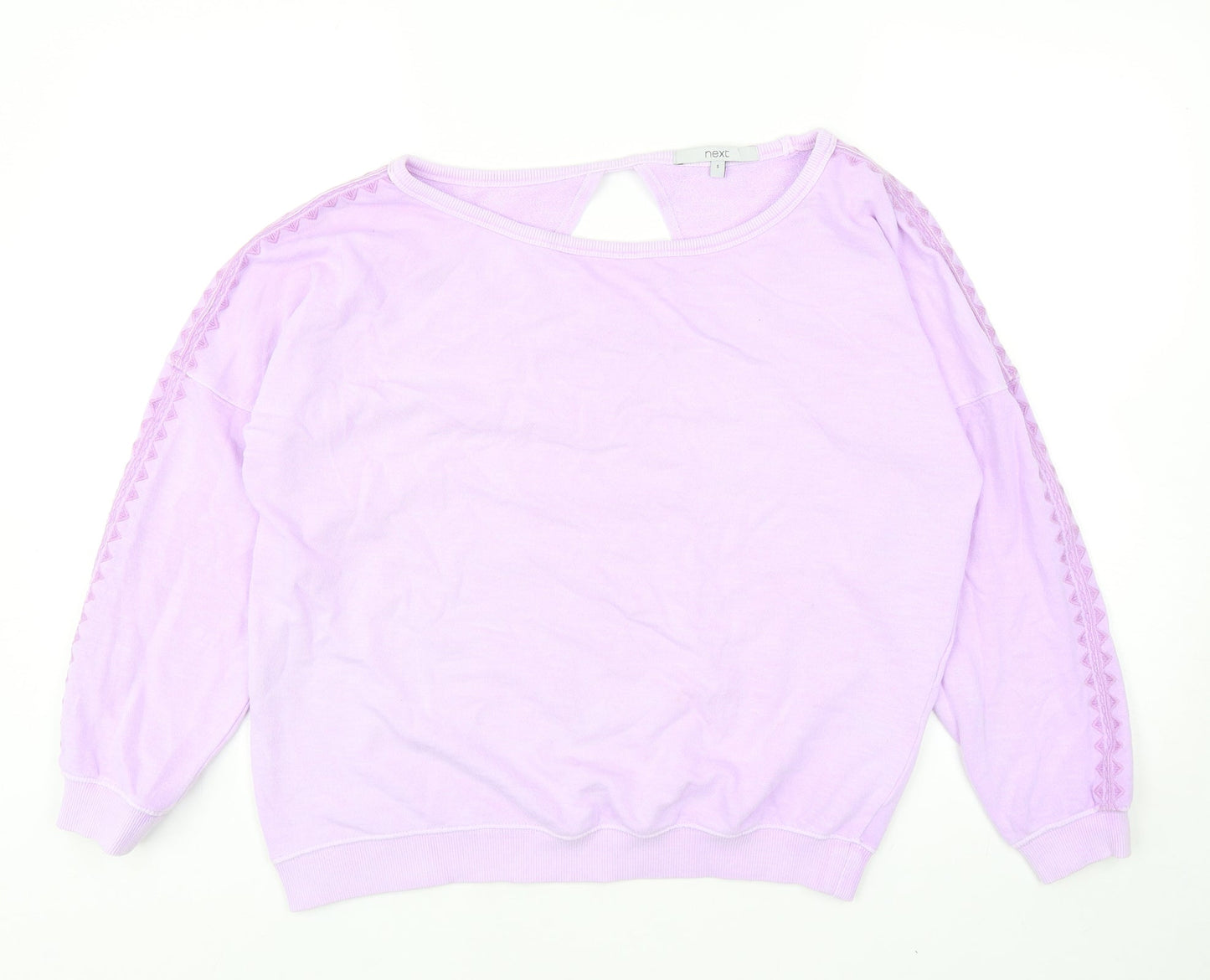 Womens UK Size S NEXT Purple Pullover Sweatshirt