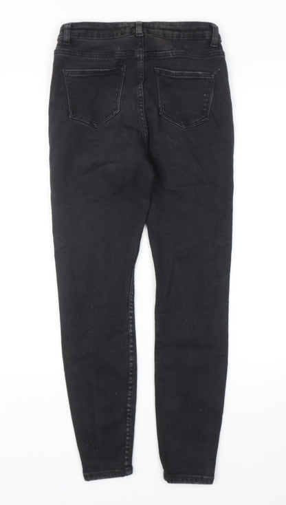 Denim & Co. Womens Black Cotton Skinny Jeans Size 10 Regular Zip