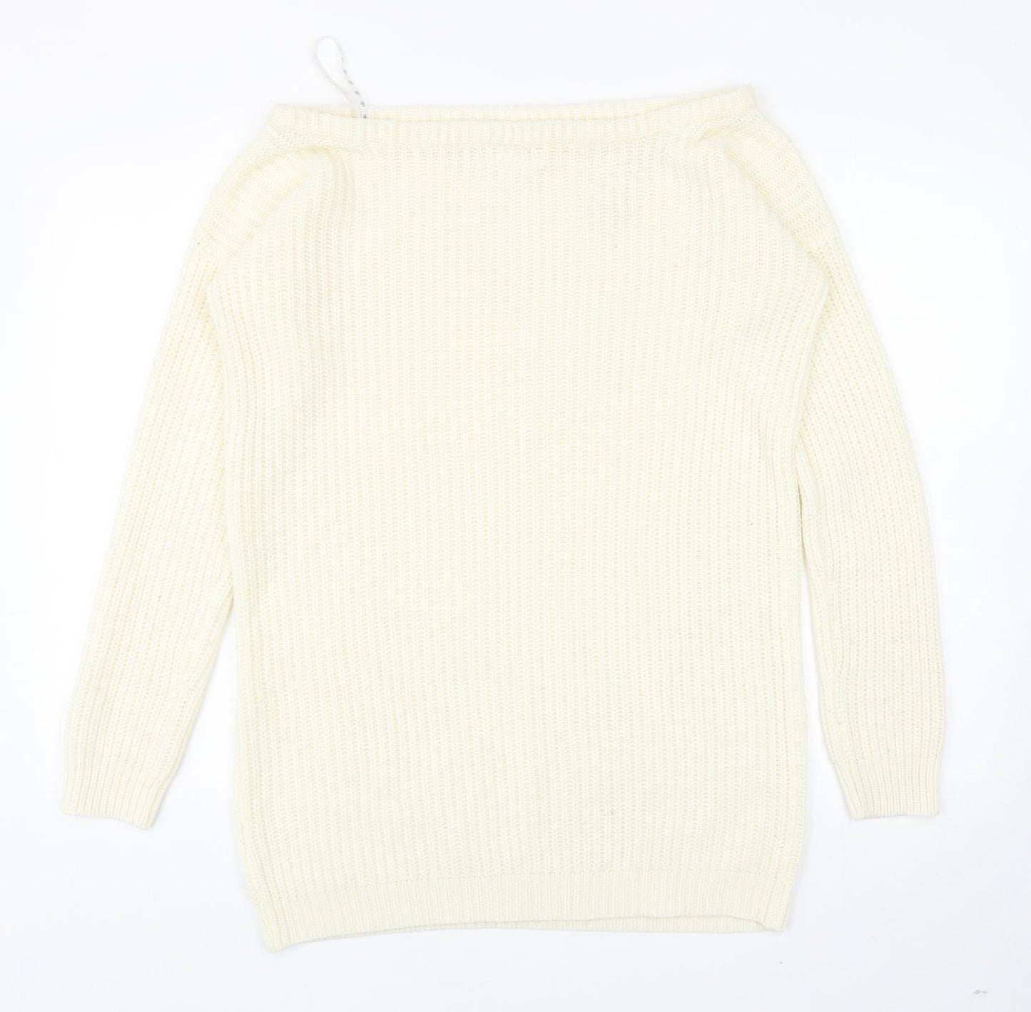 Womens UK Size S Missguided Ivory Pullover Jumper