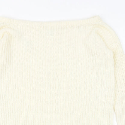 Womens UK Size S Missguided Ivory Pullover Jumper