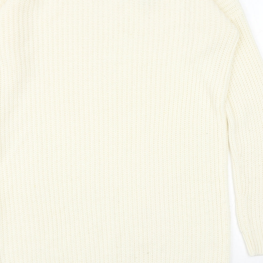 Womens UK Size S Missguided Ivory Pullover Jumper