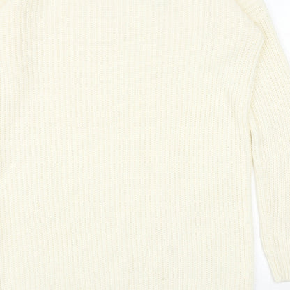 Womens UK Size S Missguided Ivory Pullover Jumper