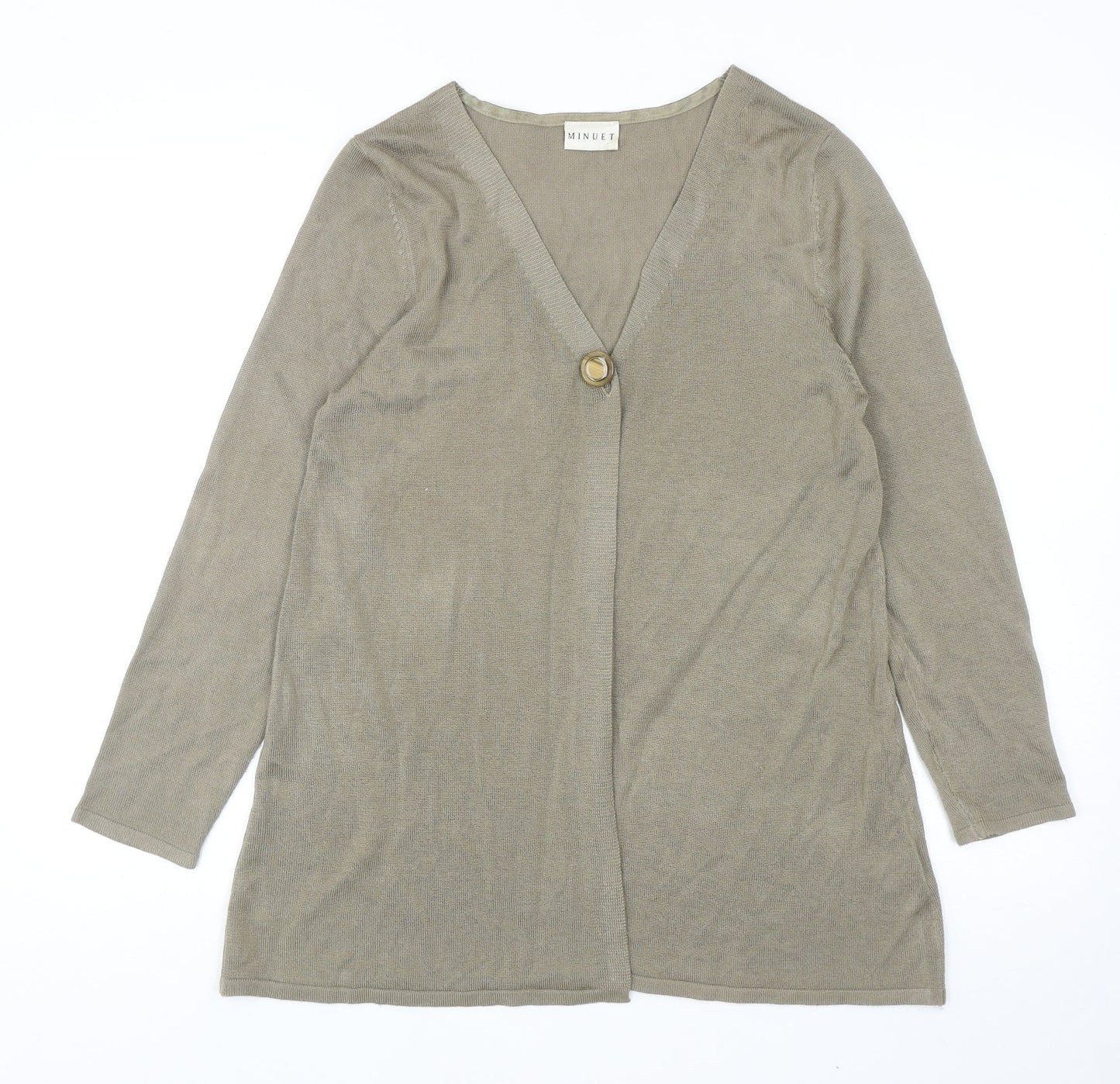 Womens UK Size 12 Minuet Green Cardigan Jumper