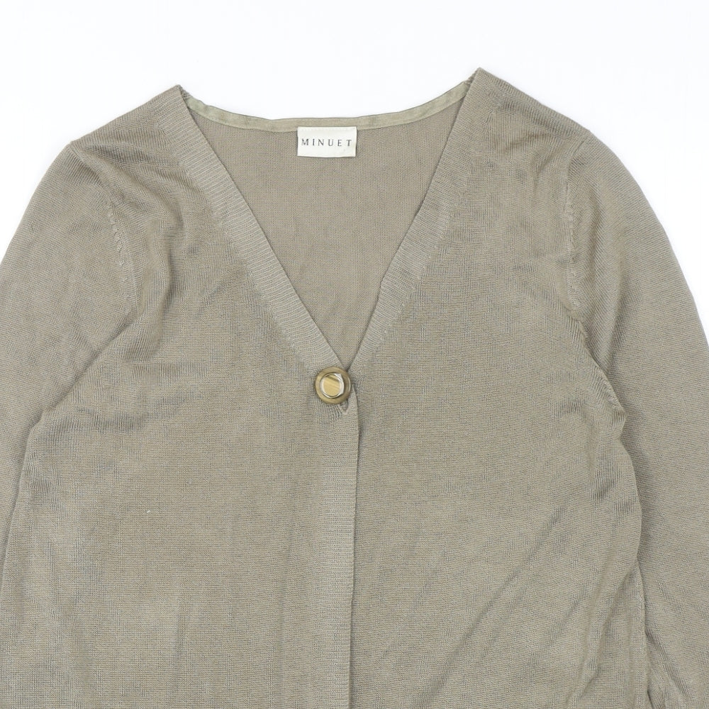 Womens UK Size 12 Minuet Green Cardigan Jumper