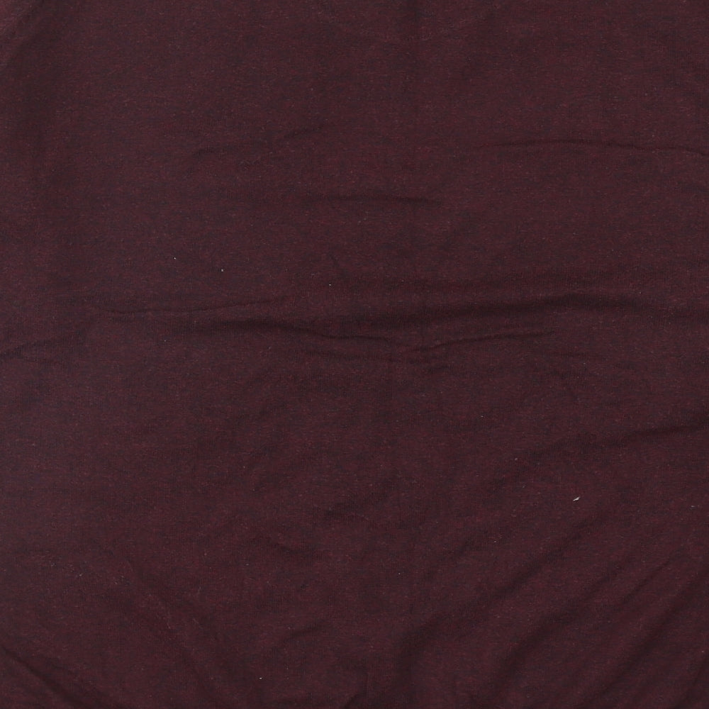 F&F Mens Red Round Neck Cotton Pullover Jumper Size XL