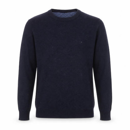 Without Prejudice Mens Blue Round Neck Wool Pullover Jumper Size S