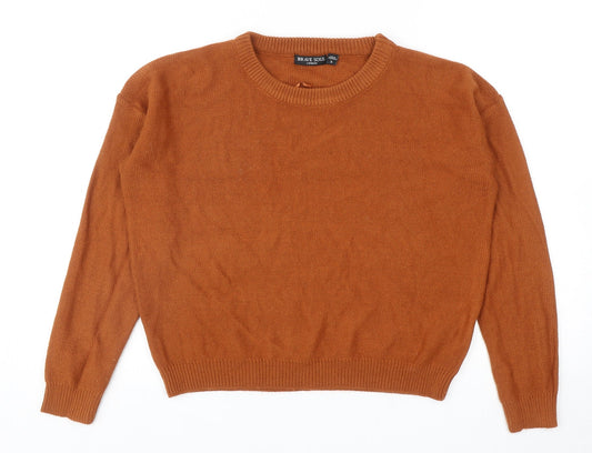 Womens UK Size S Brave Soul Brown Pullover Jumper