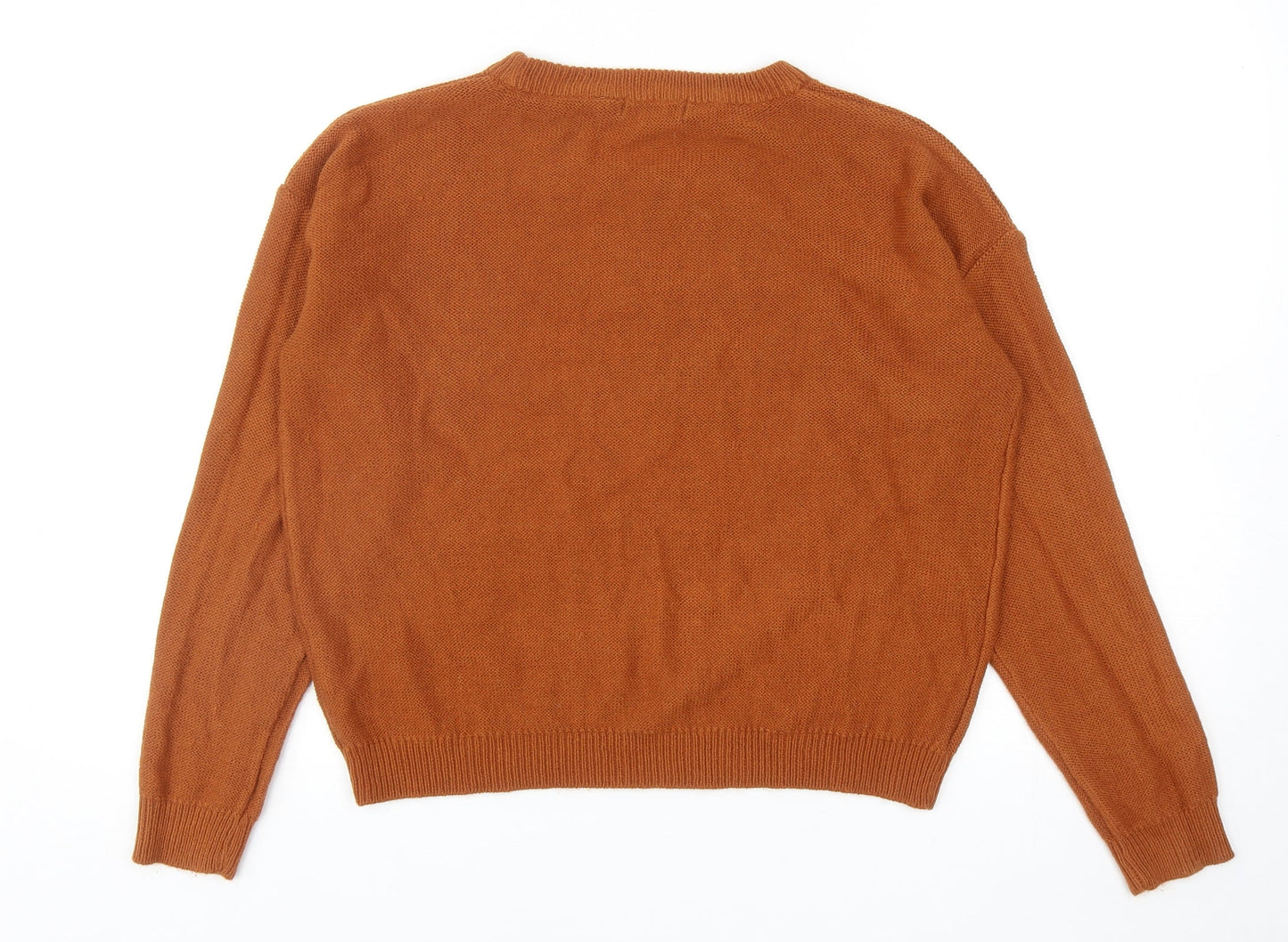 Womens UK Size S Brave Soul Brown Pullover Jumper
