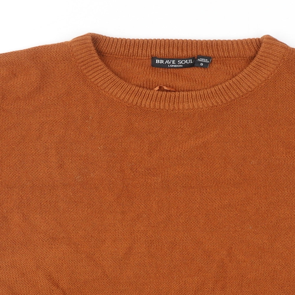 Womens UK Size S Brave Soul Brown Pullover Jumper