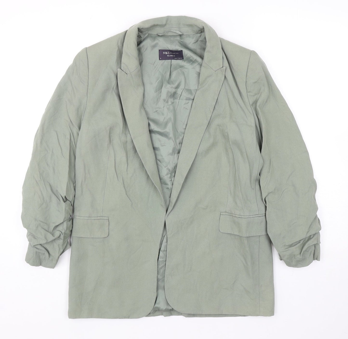 Marks and Spencer Womens Green Lyocell Jacket Blazer Size 8