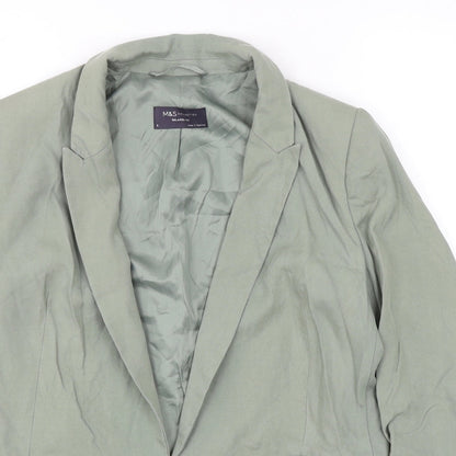 Marks and Spencer Womens Green Lyocell Jacket Blazer Size 8