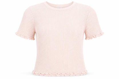 Womens UK Size S Cooperative Pink Basic T-Shirt