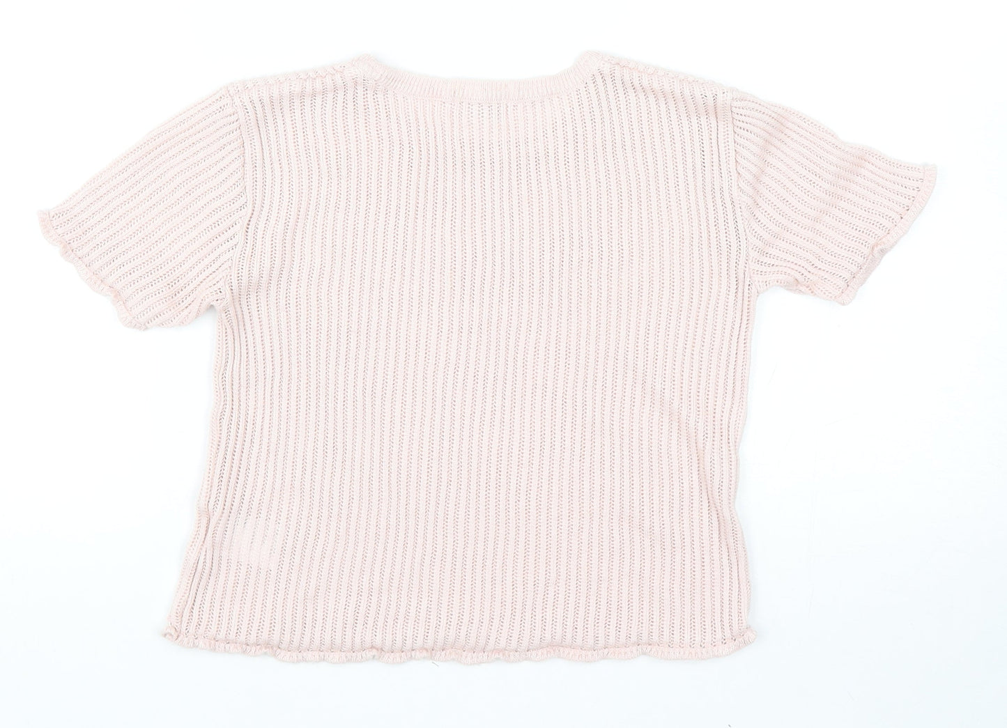 Womens UK Size S Cooperative Pink Basic T-Shirt