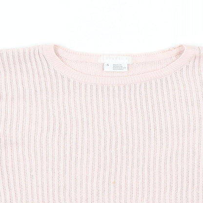 Womens UK Size S Cooperative Pink Basic T-Shirt