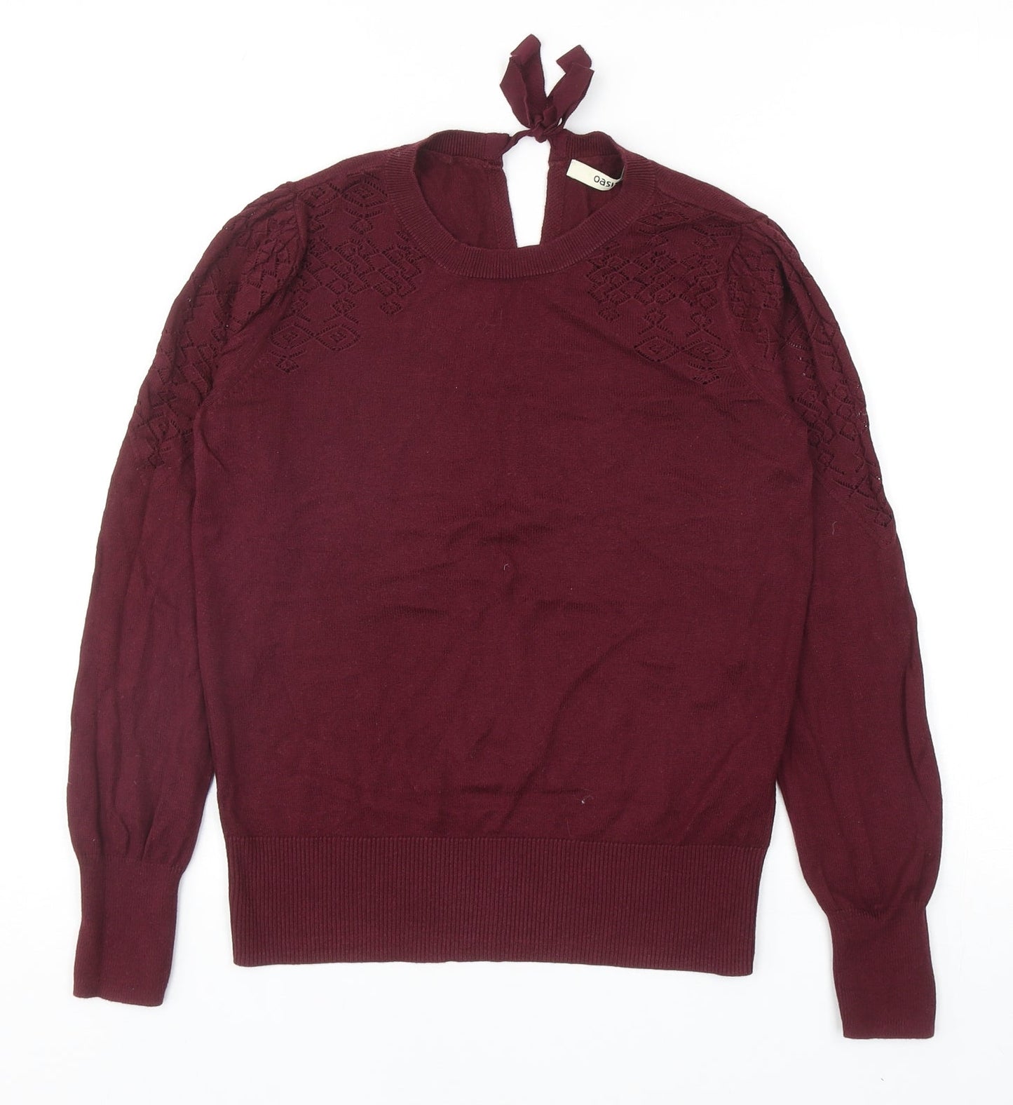 Womens UK Size S Oasis Red Pullover Jumper