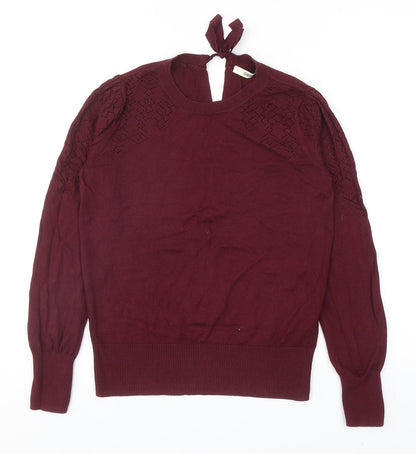 Womens UK Size S Oasis Red Pullover Jumper