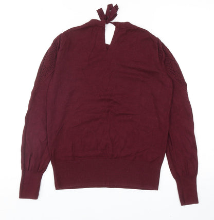 Womens UK Size S Oasis Red Pullover Jumper