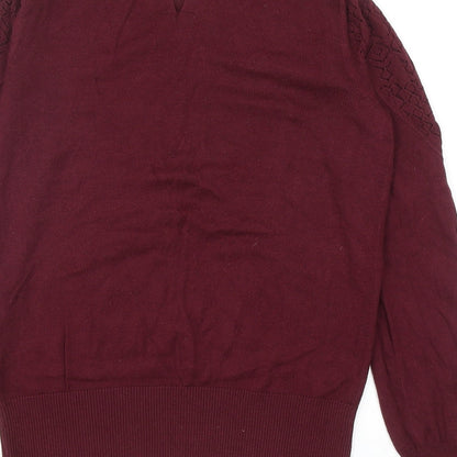 Womens UK Size S Oasis Red Pullover Jumper
