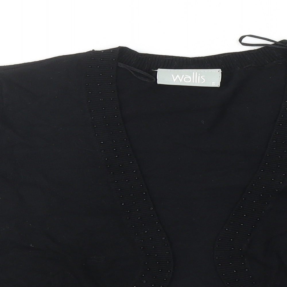 Womens UK Size S Wallis Black Cardigan Jumper