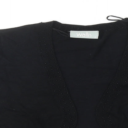 Womens UK Size S Wallis Black Cardigan Jumper
