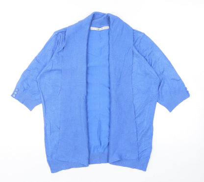Womens UK Size M EWM Blue Cardigan Jumper