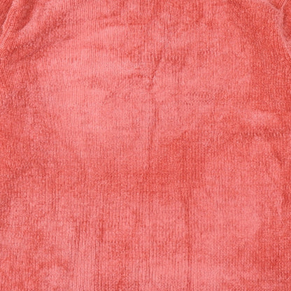 Classics Womens Pink V-Neck Fair Isle Acrylic Pullover Jumper Size 12