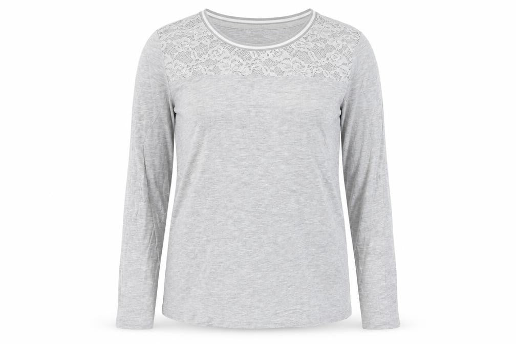 Womens UK Size L Fransa Grey Basic T-Shirt