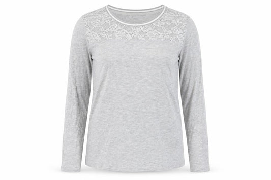 Womens UK Size L Fransa Grey Basic T-Shirt