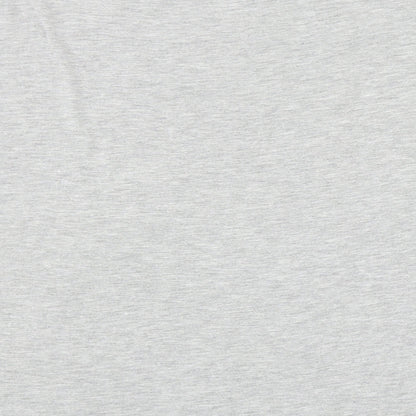 Fransa Womens Grey Polyester Basic T-Shirt Size L Roll Neck - Lace Detail