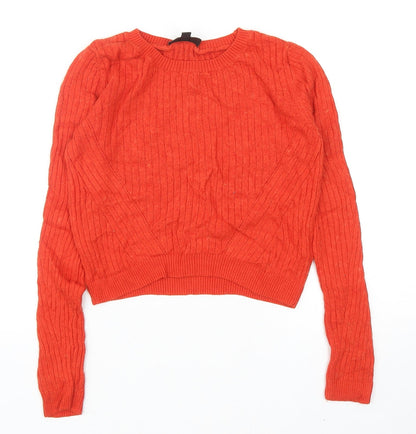 Womens UK Size 8 New Look Red Pullover Jumper