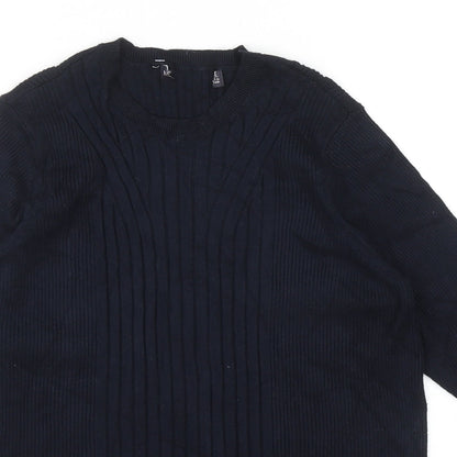 Womens UK Size L Marks and Spencer Blue Pullover Jumper