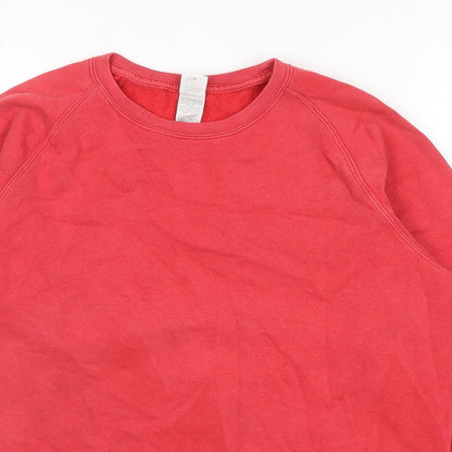 Fruit of the Loom Boys Red Cotton Pullover Sweatshirt Size 14-15 Years Pullover