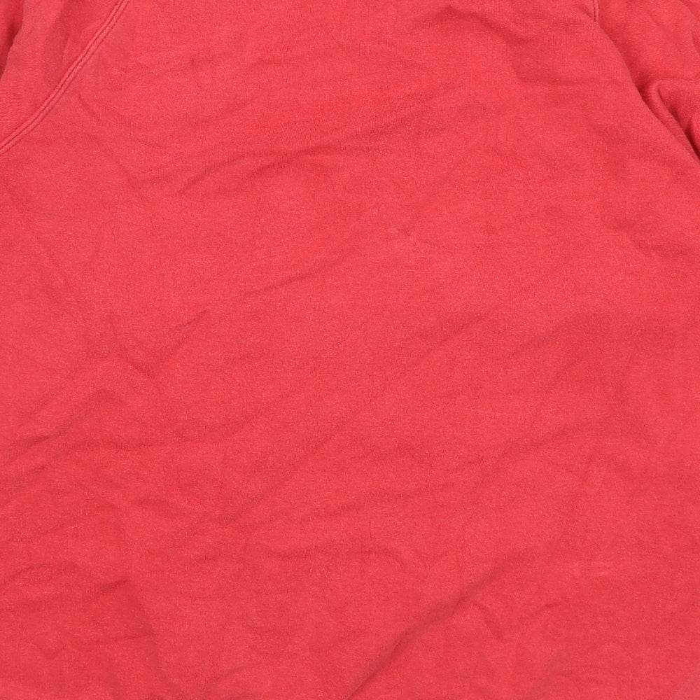 Fruit of the Loom Boys Red Cotton Pullover Sweatshirt Size 14-15 Years Pullover