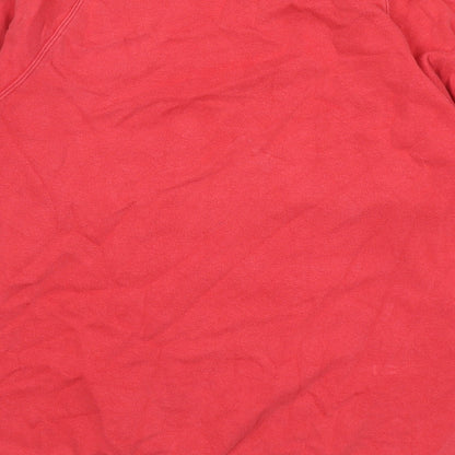 Fruit of the Loom Boys Red Cotton Pullover Sweatshirt Size 14-15 Years Pullover