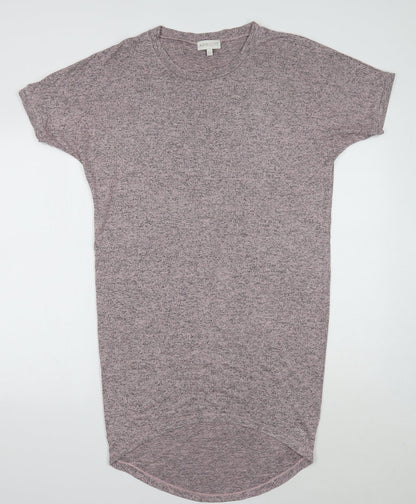 Apricot Womens Purple Cotton T-Shirt Dress Size 10 Crew Neck Pullover