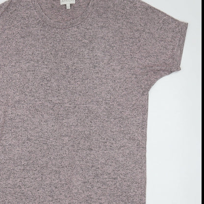Apricot Womens Purple Cotton T-Shirt Dress Size 10 Crew Neck Pullover