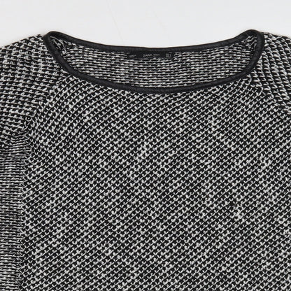 Womens UK Size 8 Zara Black Pullover Jumper