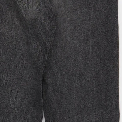 BDG Mens Grey Cotton Straight Jeans Size 28 in L32 in Regular Button