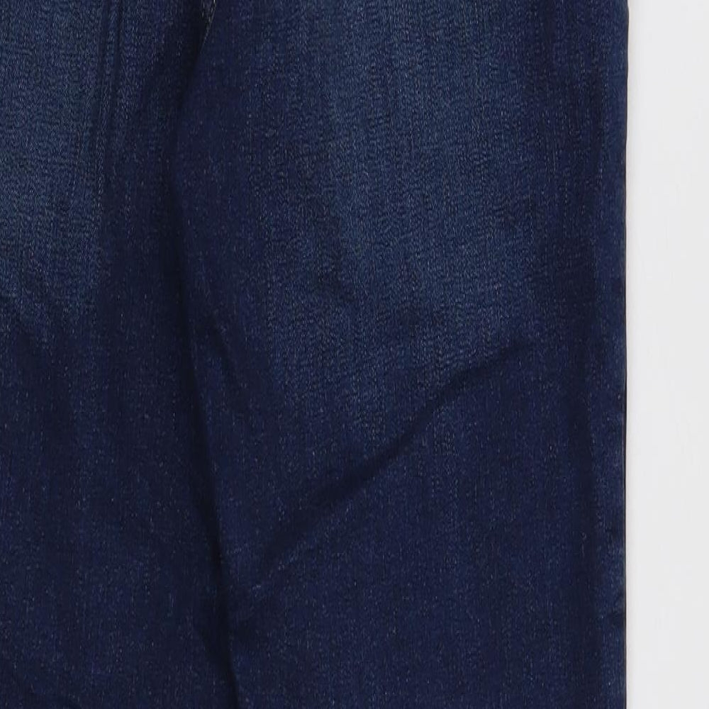 Topshop Womens Blue Cotton Skinny Jeans Size 28 in L32 in Regular Button