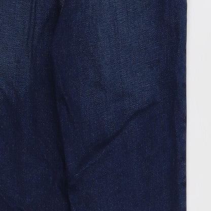 Topshop Womens Blue Cotton Skinny Jeans Size 28 in L32 in Regular Button