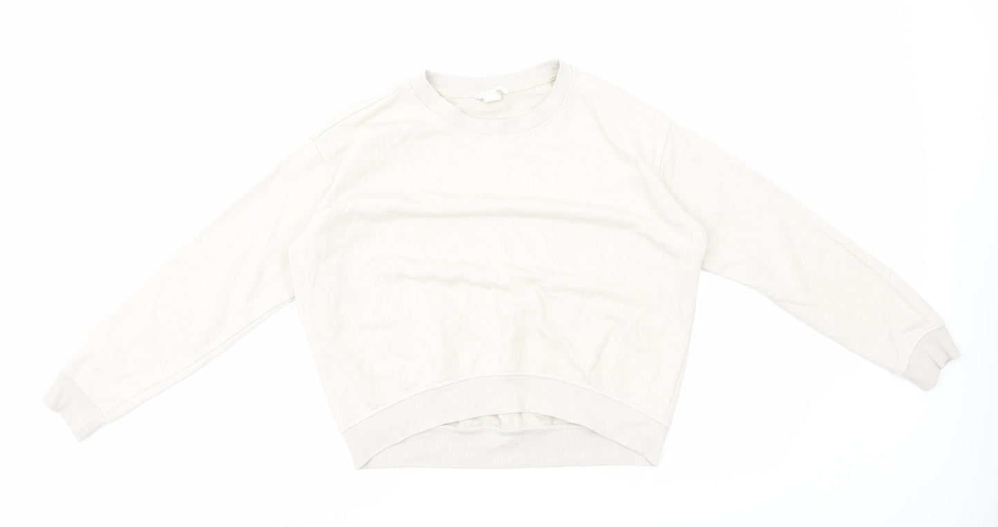 H&M Womens Grey Cotton Pullover Sweatshirt Size XS Pullover